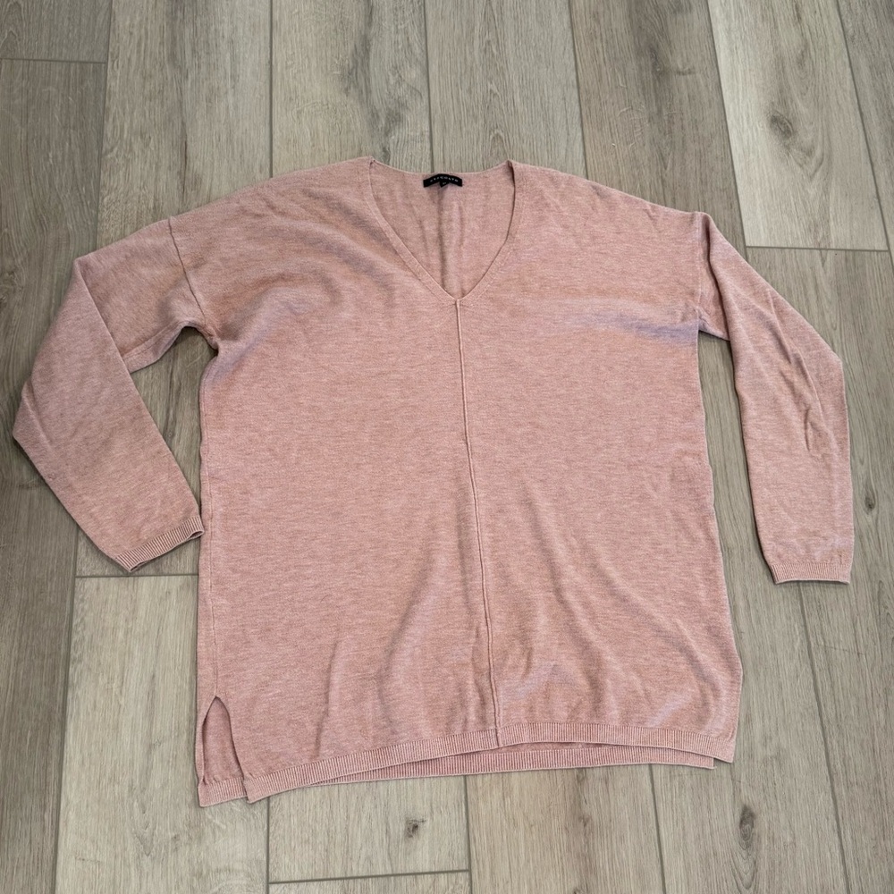 STACCATO - Women’s Pink V-Neck Sweater Size M